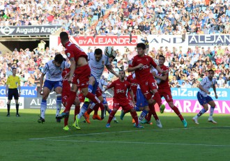 Acción previa al gol de Dorca. 